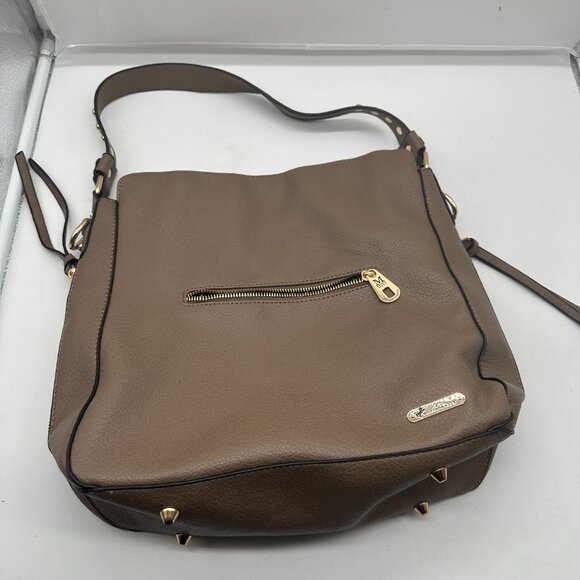 NWOT Montana West Select Brown Gold Studded Concealed Carry Shoulder Bag Purse - Picture 2 of 7